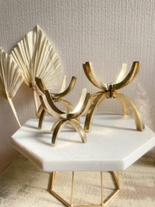 水晶スタンド　真鍮　