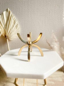 水晶スタンド　真鍮