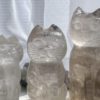 ねこ　スモーキークォーツ　シトリン　水晶　置物　風水