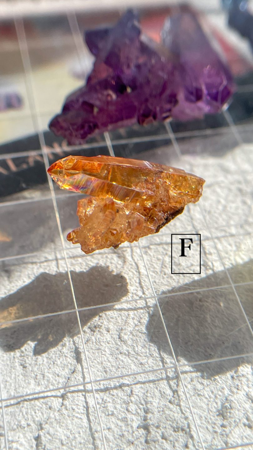 アーカンソー水晶 レインボーオーラ ちいさな宝石たち Aイエローサン 