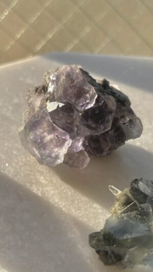 シャンファーリンフローライト　紫　パープル フローライト　蛍石