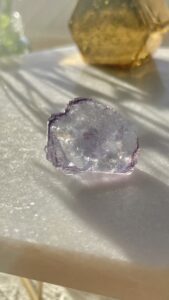 紫　ブルー　天然石　シャンファーリンフローライト