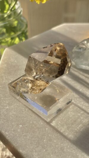 ハーキマーダイヤモンド　中国　ダイアモンドクォーツ　スモーキークォーツ　水晶