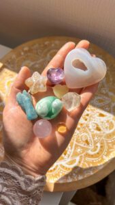天然石　タンブル　ポケットストーン　クリスタル　ヒーリング　天使　水晶
