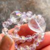 オーラクォーツ　フローライト　ブレスレット