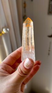 タンジェリンクォーツ　ブラジル　ツイン　水晶