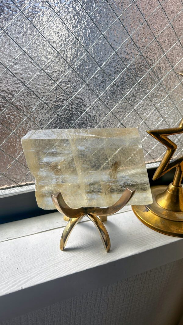 Big! 美しいイエローオプティカルカルサイト　Lemon jelly crystal - 画像 (2)