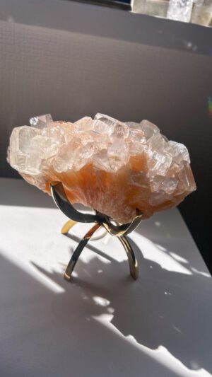 美！非常に珍しいカルサイト共生スティルバイトの大きな原石　Fairly's crown