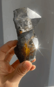 ブラック　ゴールド　イエロー　レア　マニハール　ヒマラヤ水晶　パキスタン　水晶