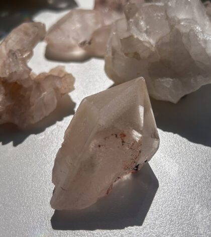 ヒマラヤ水晶　千層　マニカラン　天然石　インド　水晶　ピンク