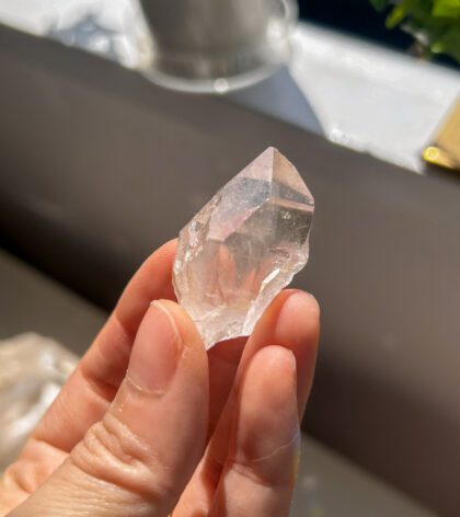 フンザ　ヒマラヤ水晶　桃源郷　マニカラン　天然石　インド　水晶　ピンク