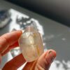 クラック水晶　ブラジル水晶　天然石　水晶　ヒマラヤ水晶　イエロー水晶　手研磨　水晶ポイント