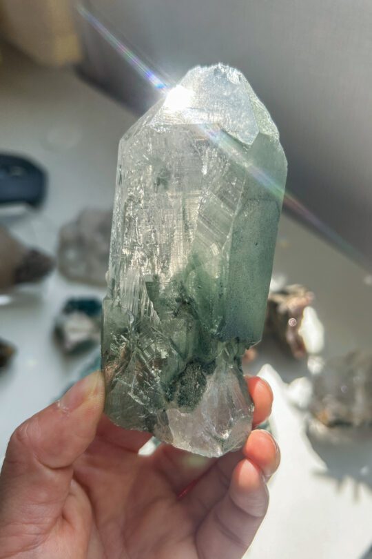 グリーン　マニハール　水晶　ヒマラヤ