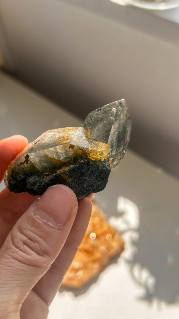トルマリン　ルチル・ヘマタイト　ヒマラヤ水晶 パキスタン　水晶　ブラックマニハール