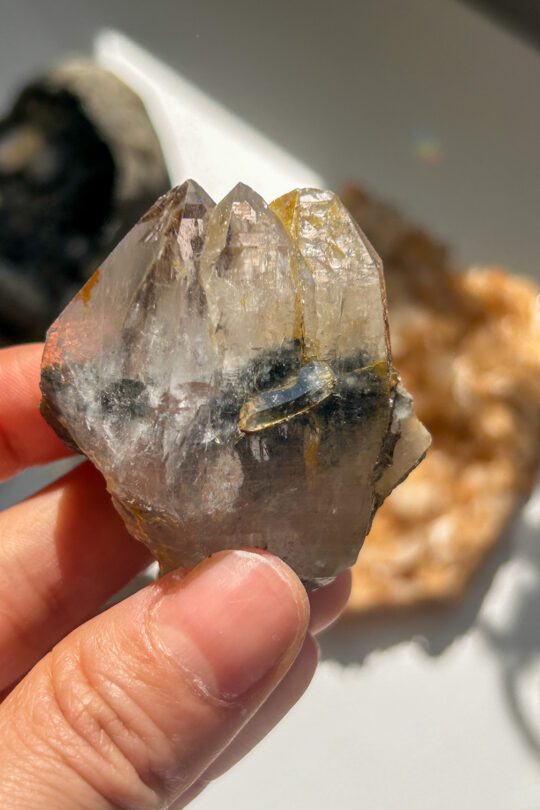 トリプル ダブルポイント ブラックトルマリン　ヒマラヤ水晶