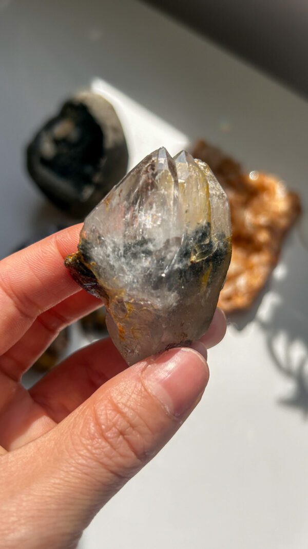 トリプル ダブルポイント ブラックトルマリン　ヒマラヤ水晶