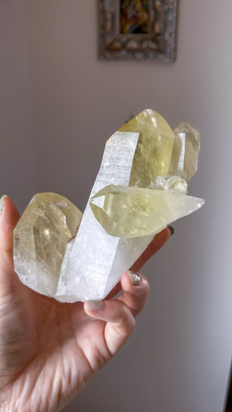 レモンクォーツ クラスター 激レア 天然石