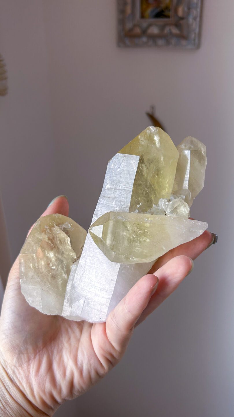 レモンクォーツ クラスター 激レア 天然石