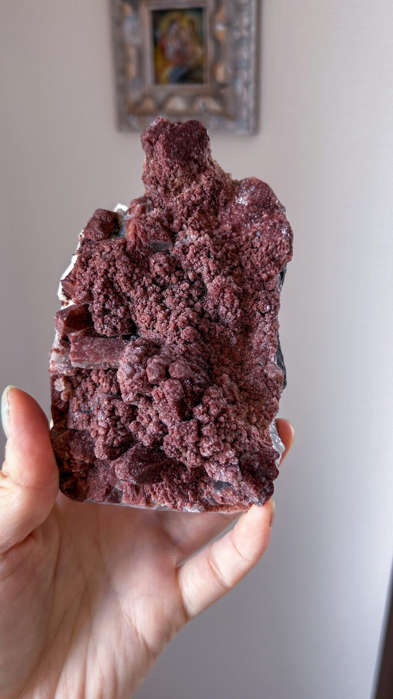 ブラウンレッド カルサイト岩石