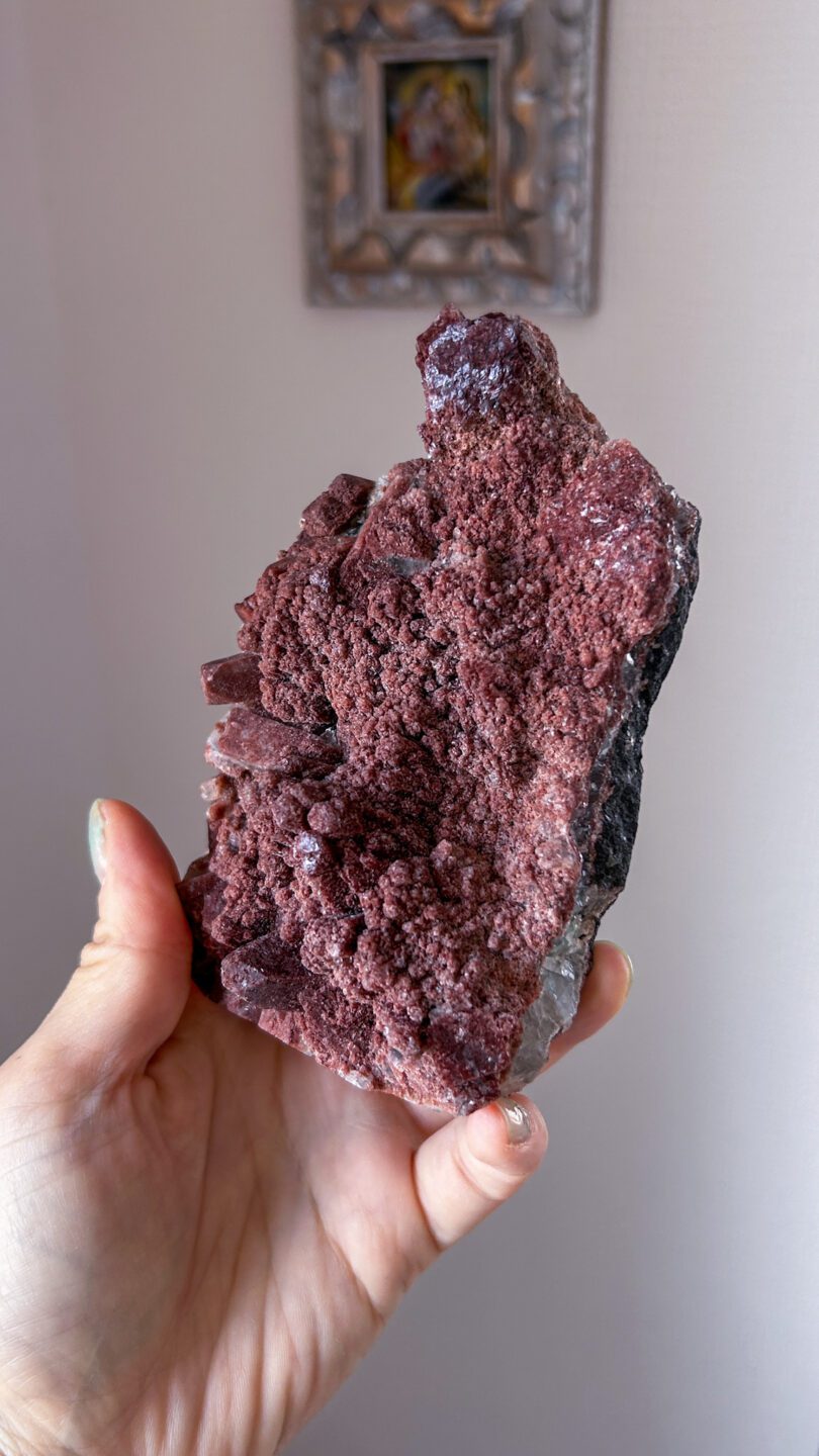 ブラウンレッド カルサイト岩石