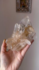 ヒマラヤ水晶　マニカラン　天然石　ピンク　パワーストーン　天然石