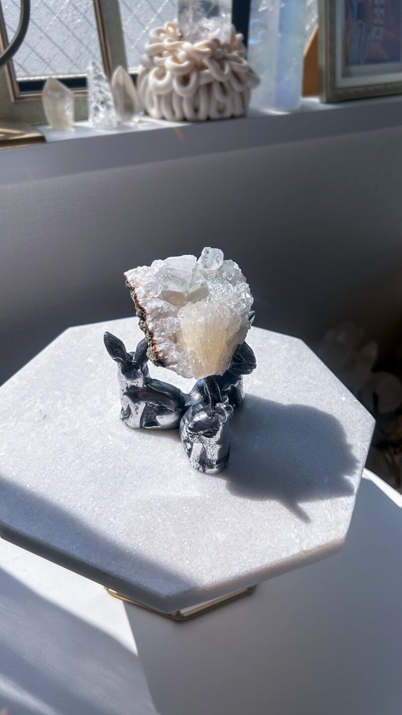 アポフィライト カルサイト 共生 天然石 インド