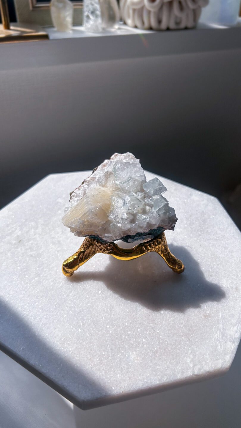 アポフィライト カルサイト 共生 天然石 インド