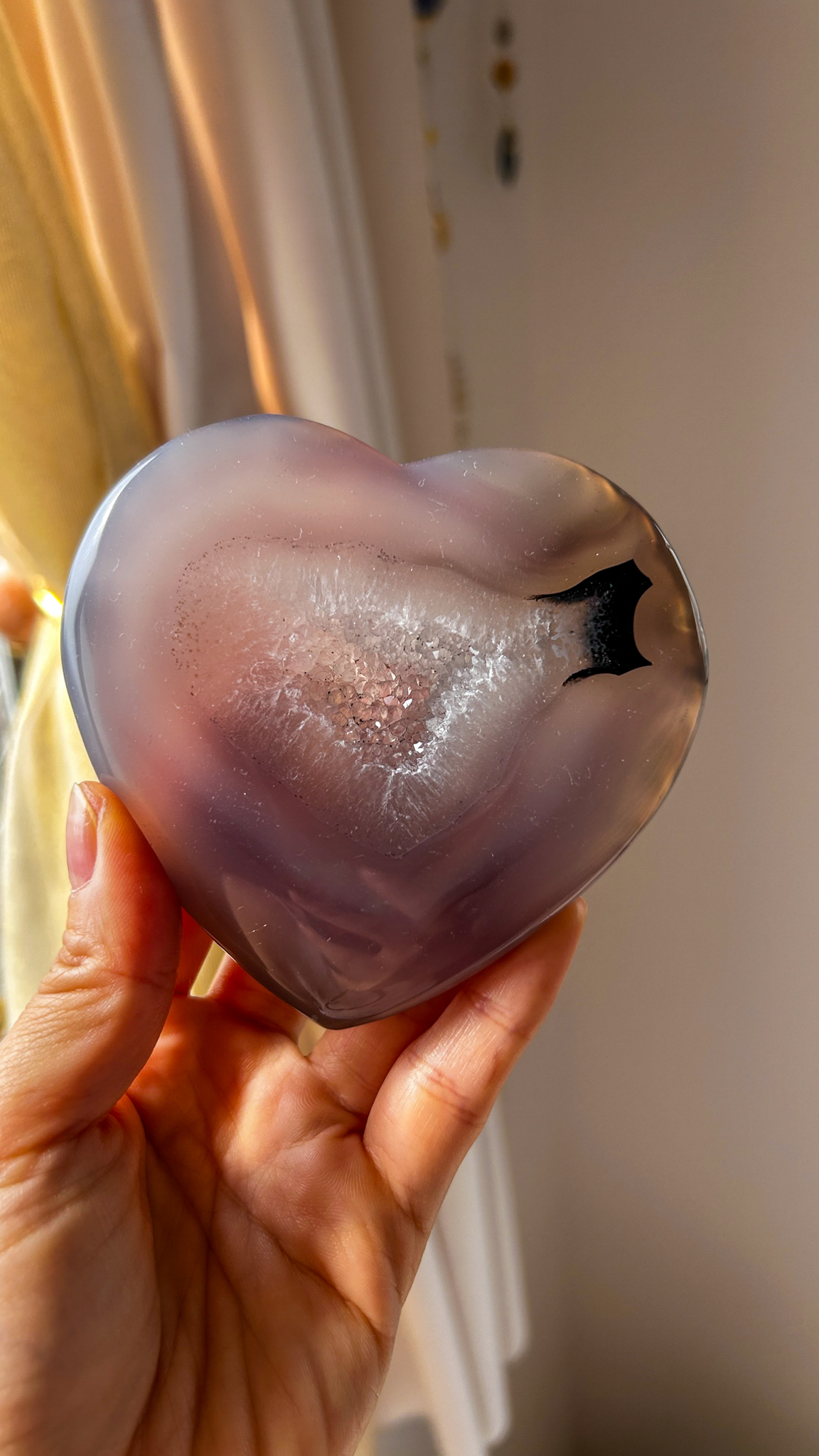 開運♡ 高品質なドゥルージー 笑口 おおきなアゲートハート Lucky hearts D