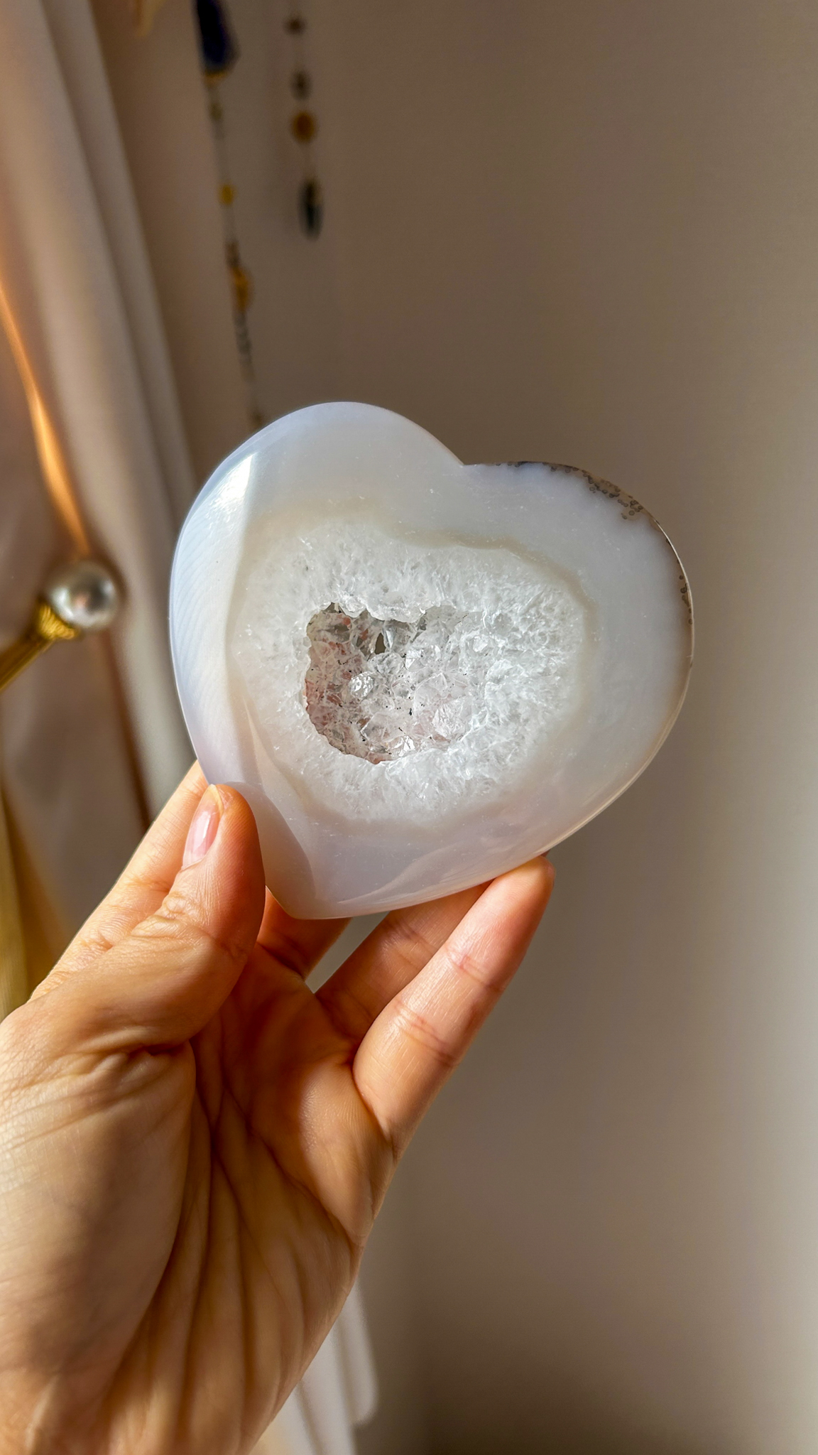 開運♡ 高品質なドゥルージー 笑口 おおきなアゲートハート Lucky hearts C