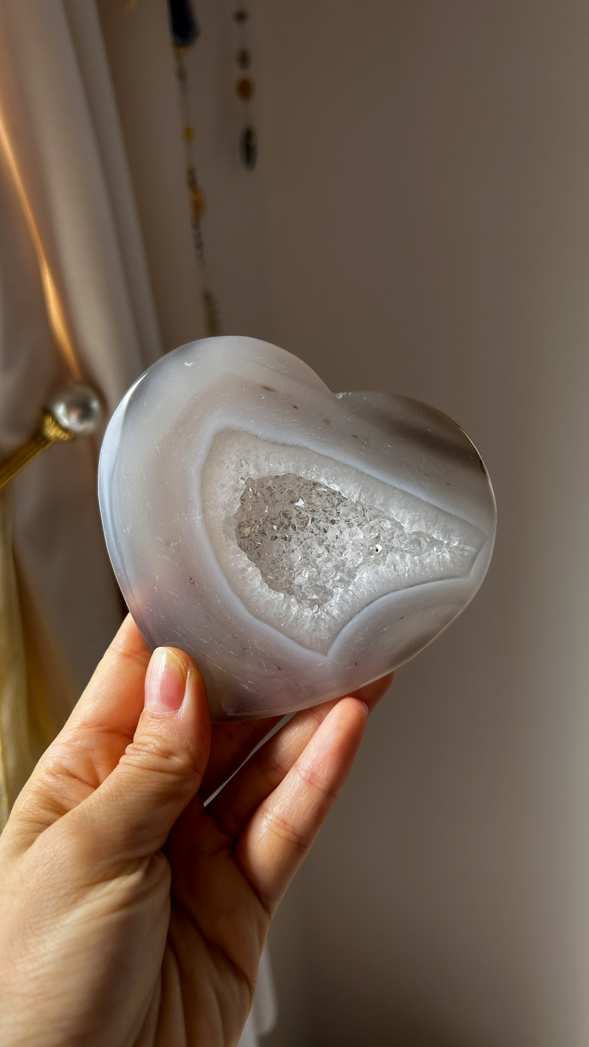 開運♡ 高品質なドゥルージー 笑口 おおきなアゲートハート Lucky hearts B