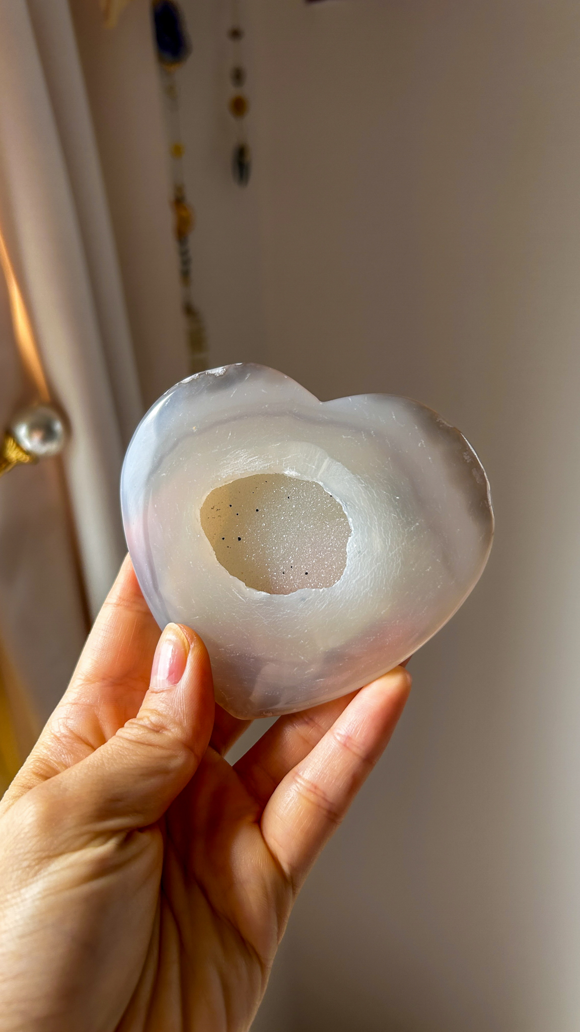 開運♡ 高品質なドゥルージー 笑口 おおきなアゲートハート Lucky hearts F - 画像 (3)