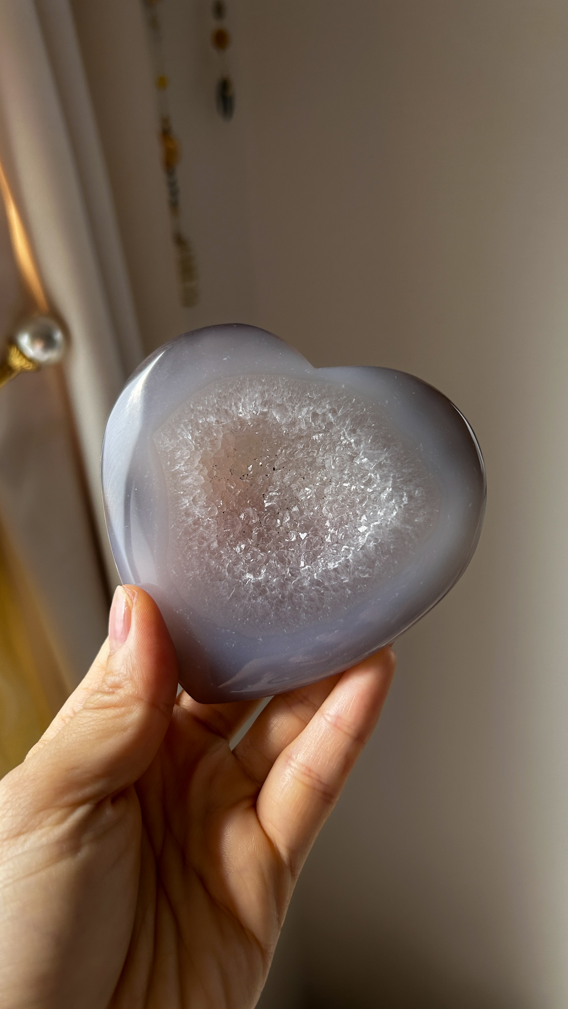 開運♡ 高品質なドゥルージー 笑口 おおきなアゲートハート Lucky hearts F