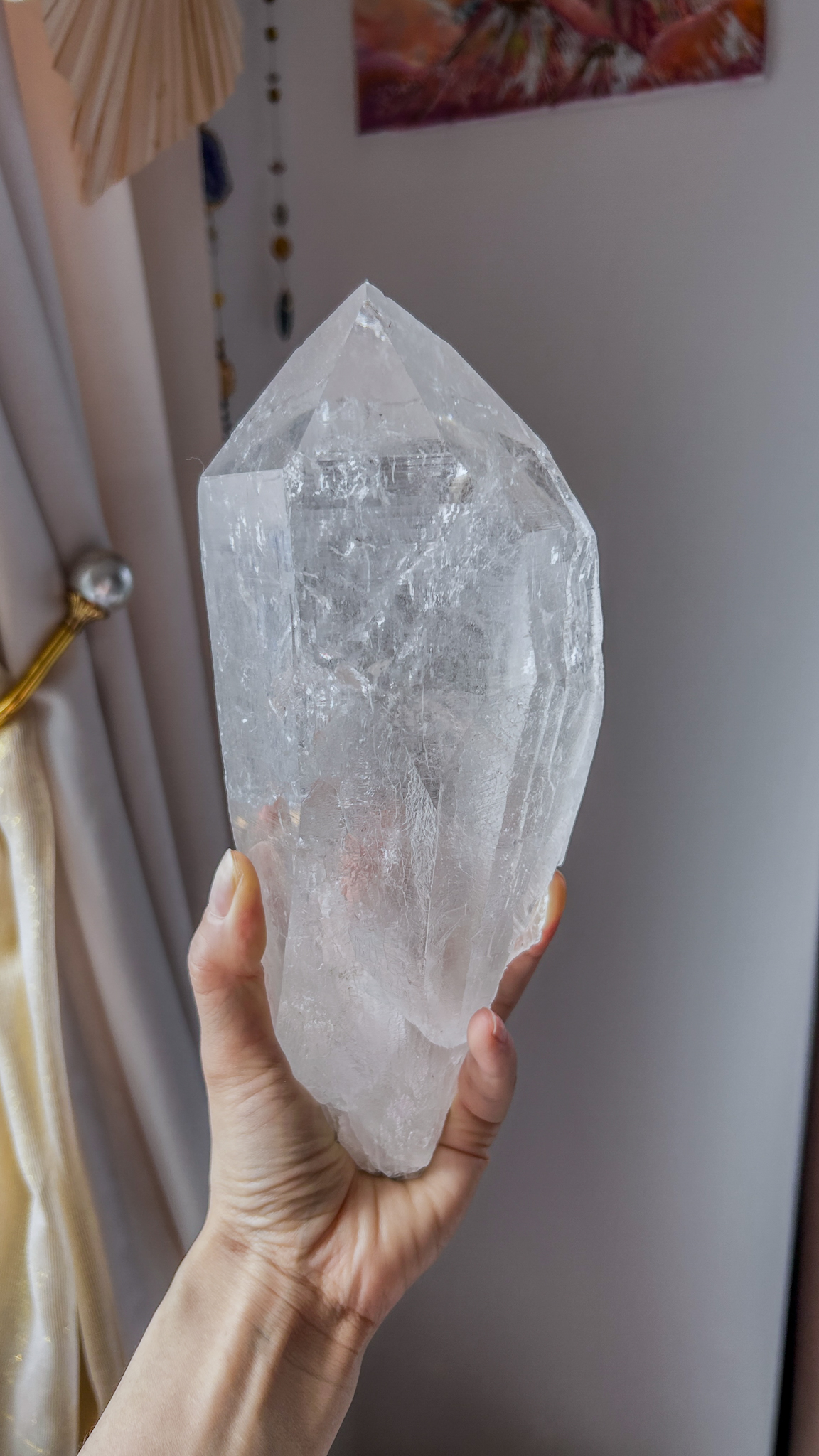 ご神体サイズ Maha Devi 美しいマニハール エネルギーを放つ特大の高純度ヒマラヤ水晶ポイント XXL 1.9KG - 画像 (11)