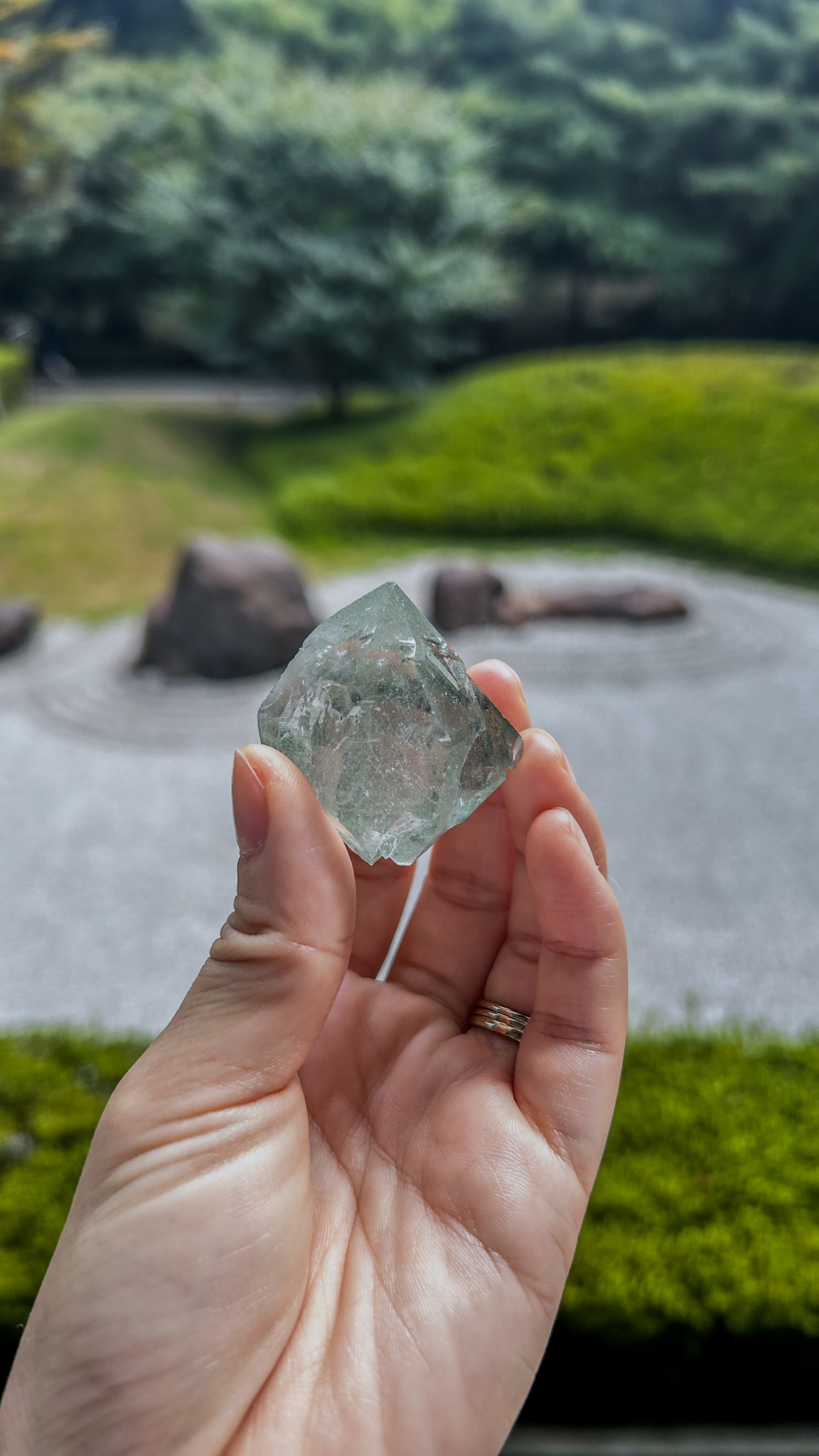 ヒマラヤのエネルギー マニハール水晶 緑のポイントヘッド Sacred Green gem - 画像 (7)