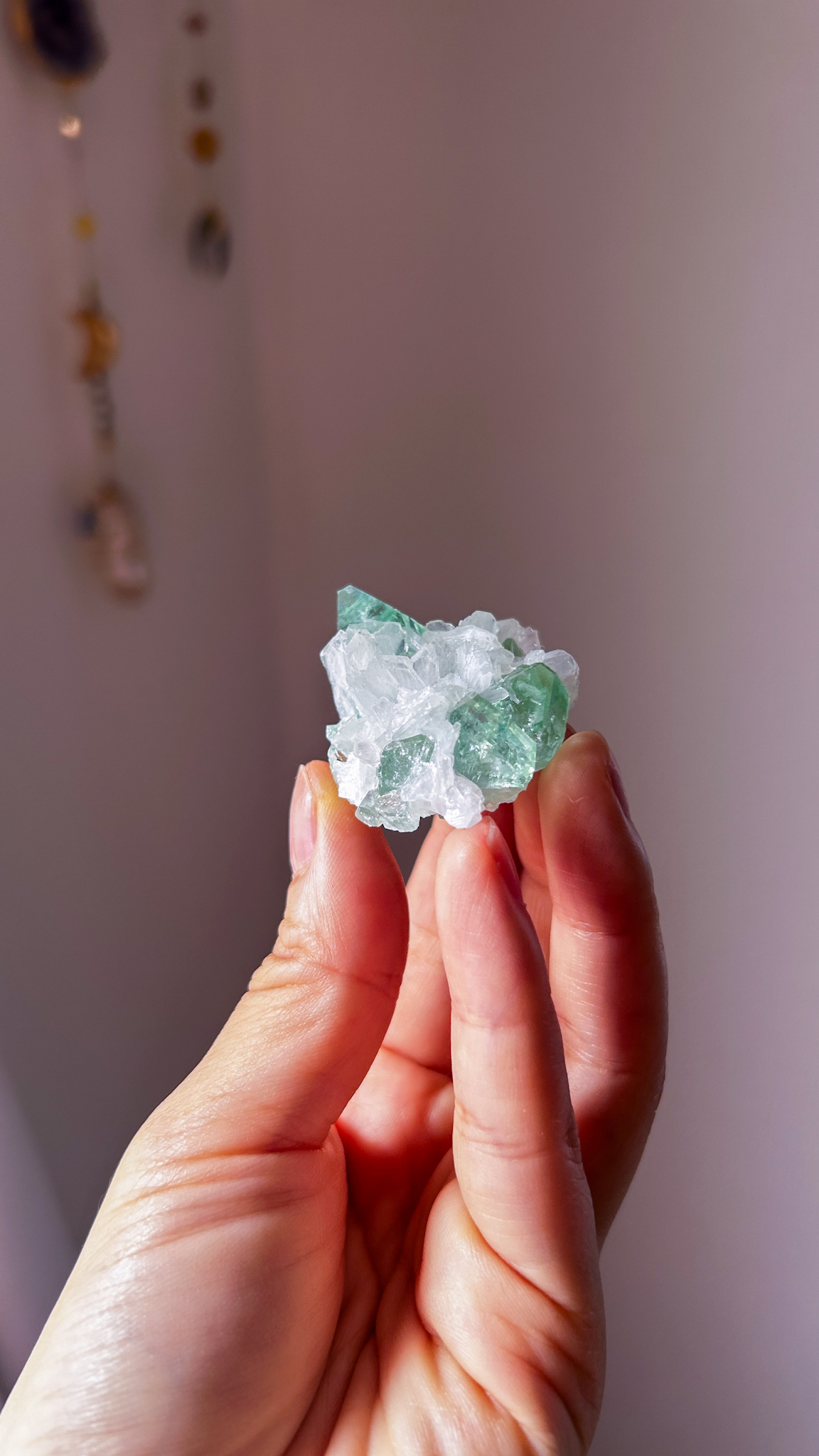 完璧なフォルム <受け入れる力> コレクションピース 高貴なエメラルド色 美しいグリーンアポフィライト Pure gem of holyland - 画像 (3)