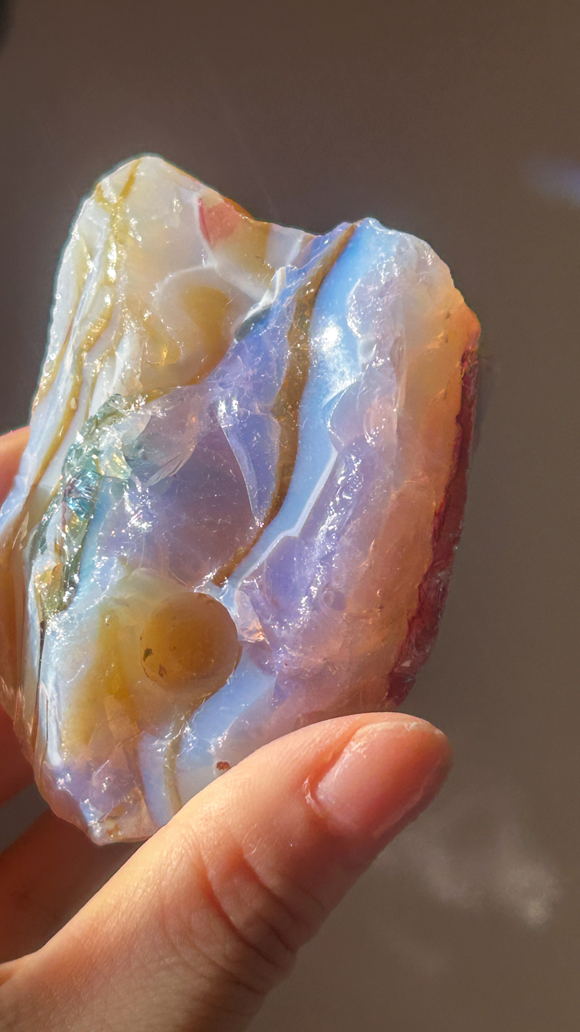 おっきな塊・Gemmy マルチカラー エレクトリックブルーxレムリアン エスリウム ゴールドxオパリックHGWピンク アンダラクリスタル(モナトミックガラス)XL - 画像 (8)