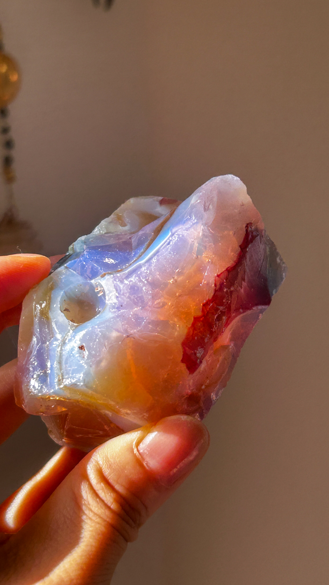 おっきな塊・Gemmy マルチカラー エレクトリックブルーxレムリアン エスリウム ゴールドxオパリックHGWピンク アンダラクリスタル(モナトミックガラス)XL - 画像 (11)