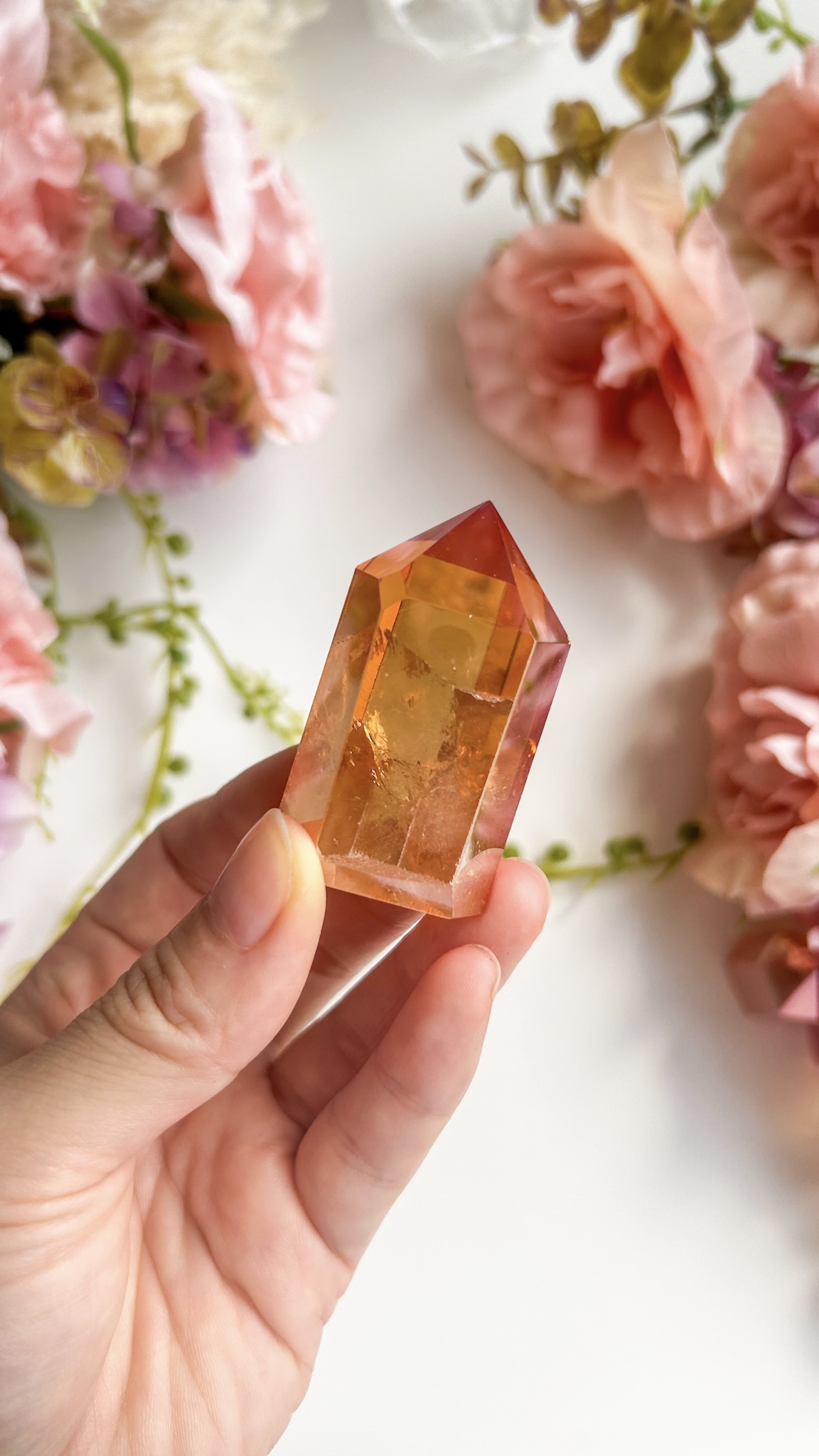 パワーをもらえる 高品質 サンセットオーラ クリスタル (ブラジル産)A~D Solar powered - 画像 (2)