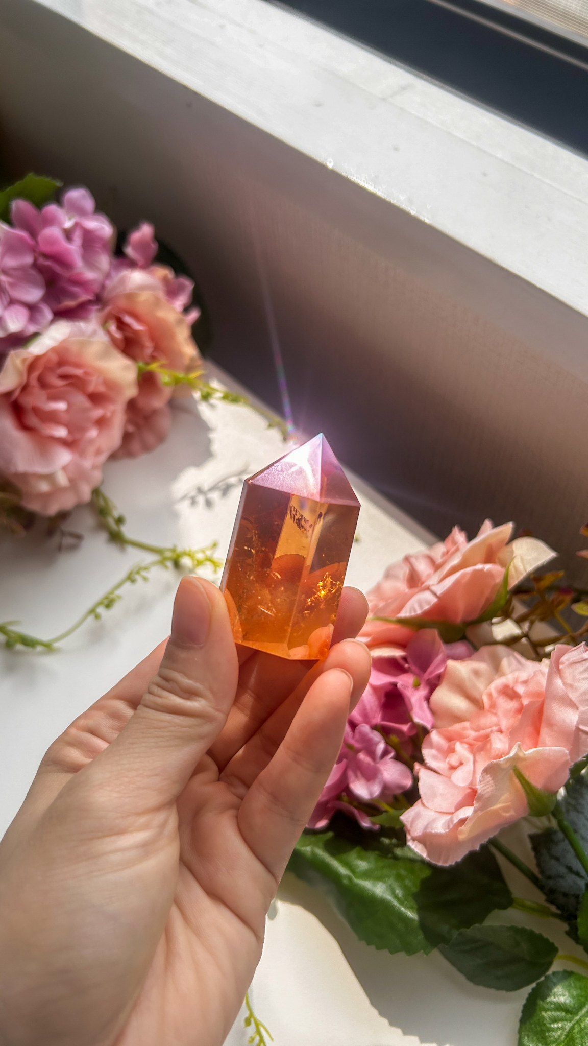 パワーをもらえる 高品質 サンセットオーラ クリスタル (ブラジル産)A~D Solar powered