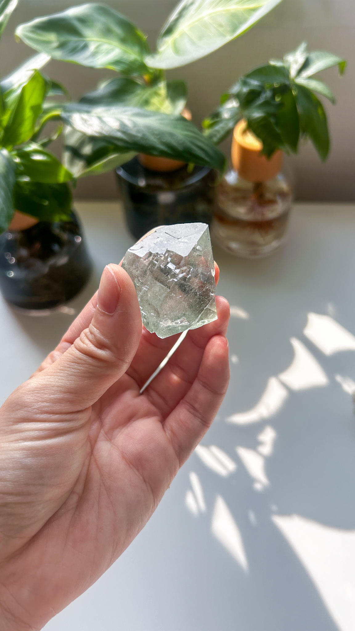 ヒマラヤのエネルギー マニハール水晶 緑のポイントヘッド Sacred Green gem - 画像 (3)