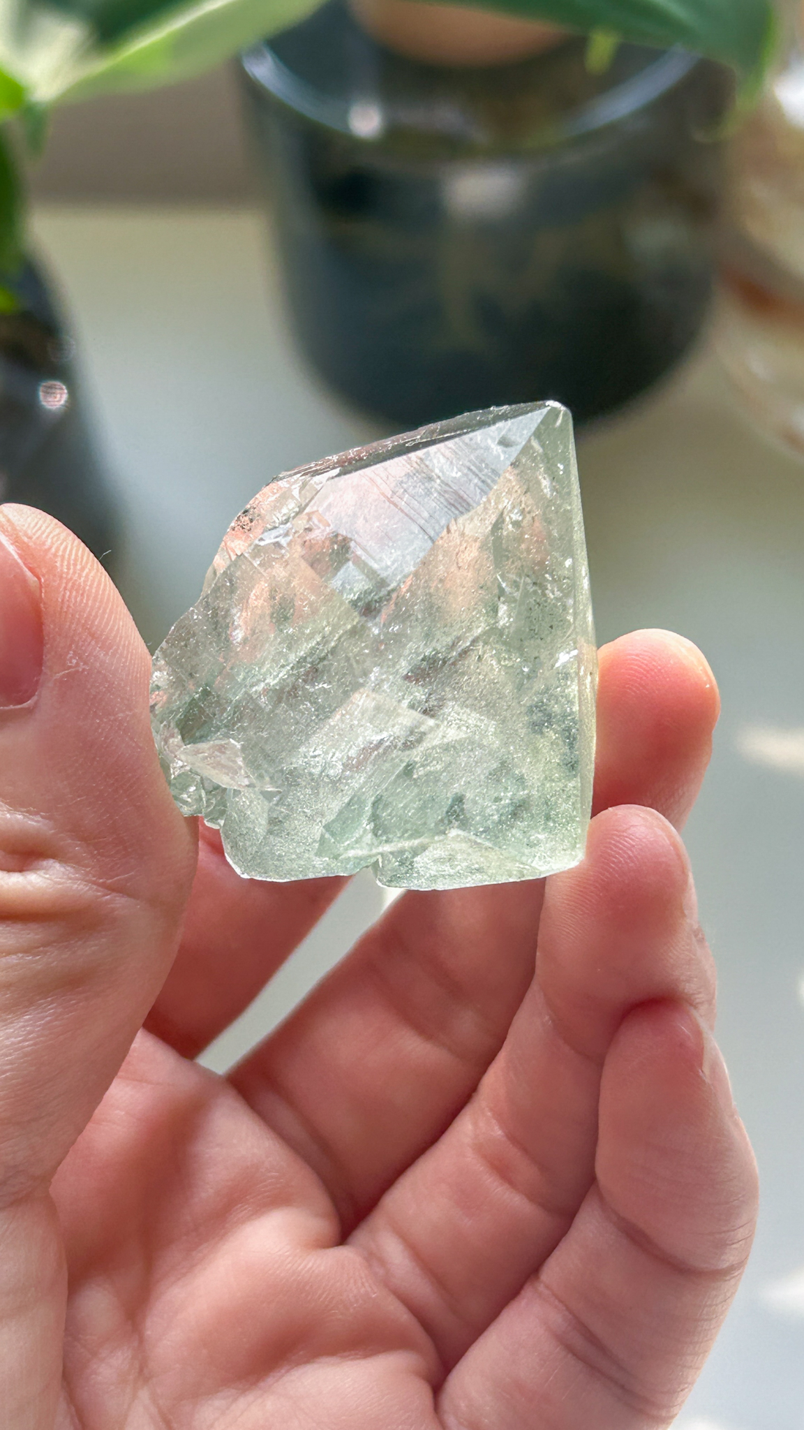 ヒマラヤのエネルギー マニハール水晶 緑のポイントヘッド Sacred Green gem - 画像 (5)