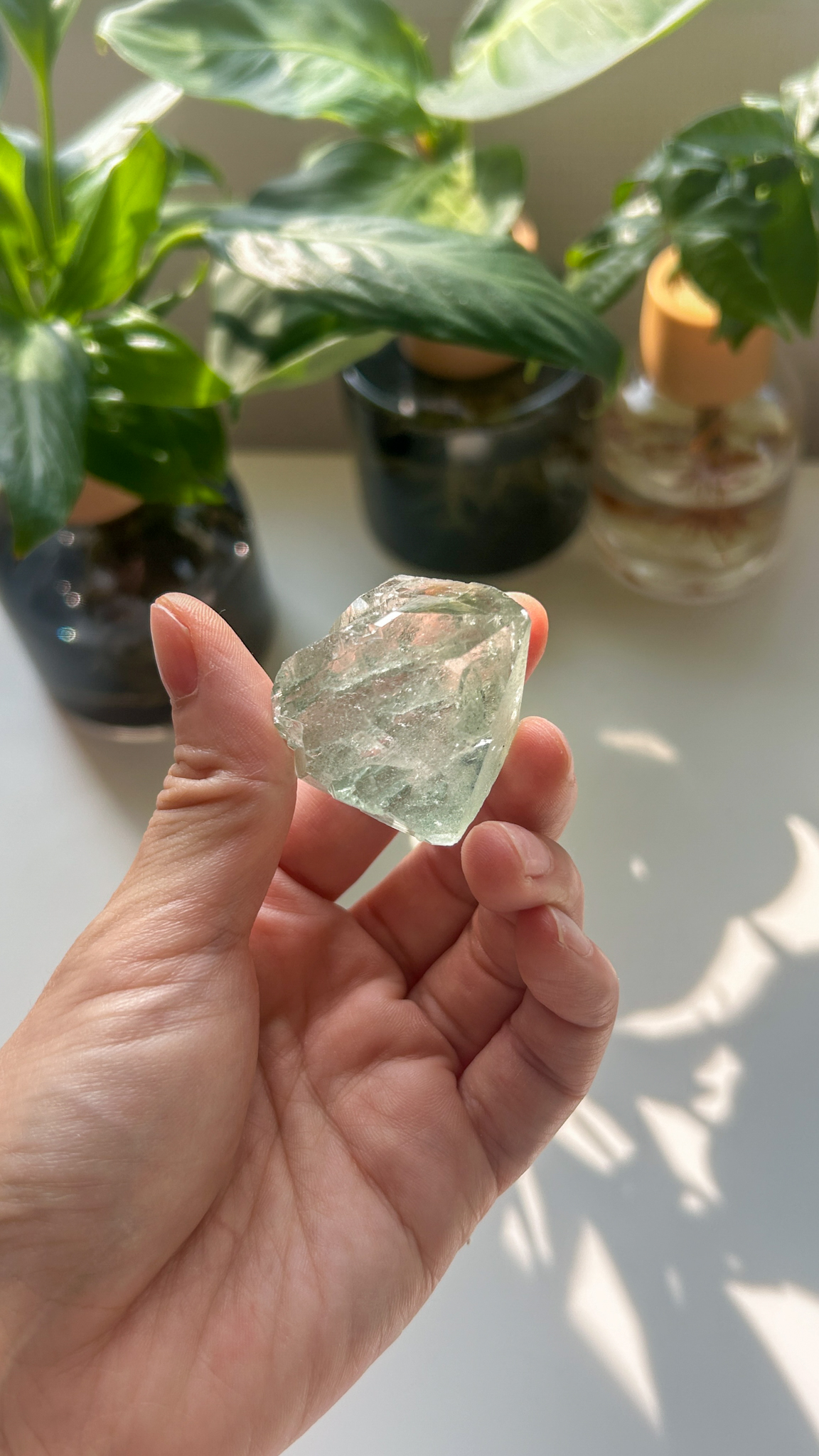 ヒマラヤのエネルギー マニハール水晶 緑のポイントヘッド Sacred Green gem - 画像 (2)