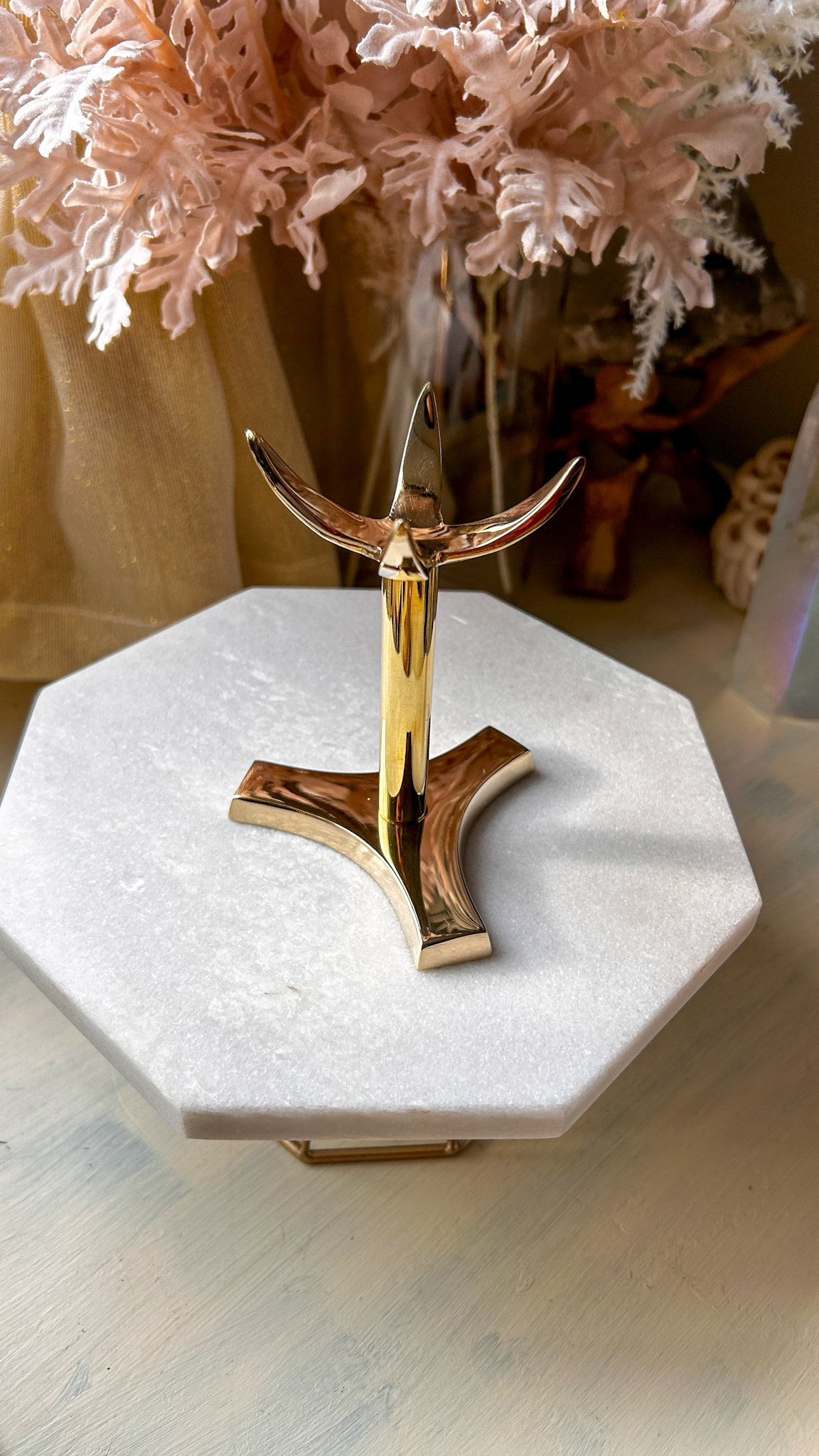 新デザイン✳️ おまとめ買い対象※ 職人の手仕事・スフィアスタンド・真鍮ゴールド - 画像 (4)