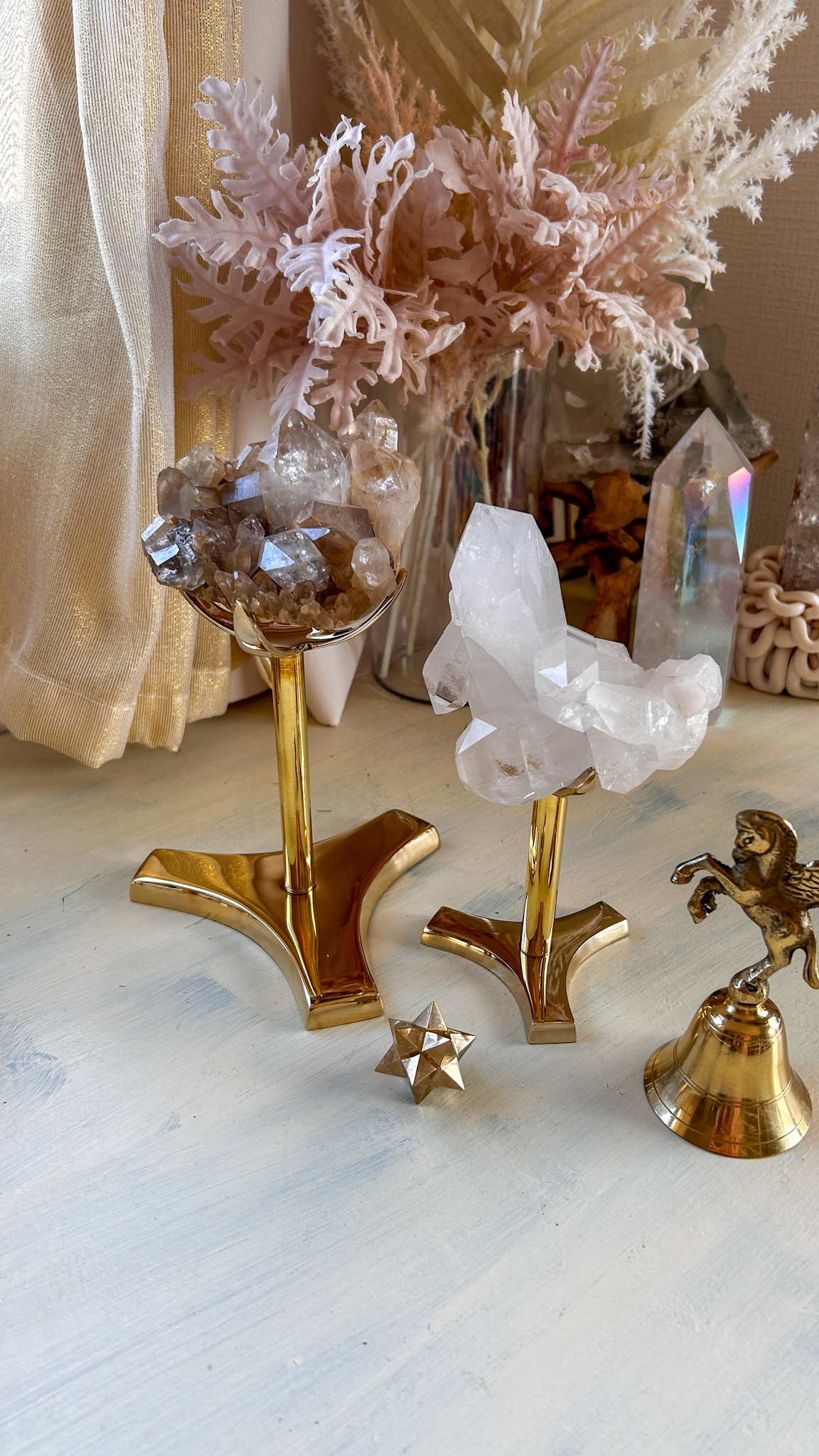 ブラジルより雷が落ちたスモーキーイエロー・ライトニング水晶 Thunder enlightningいかづちの啓示 - 画像 (2)