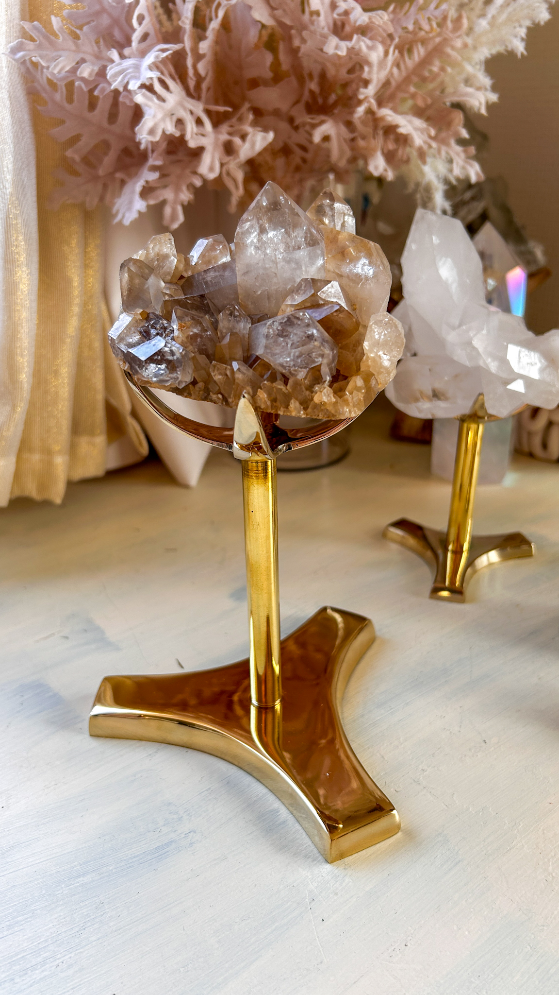 ブラジルより雷が落ちたスモーキーイエロー・ライトニング水晶 Thunder enlightningいかづちの啓示 - 画像 (7)