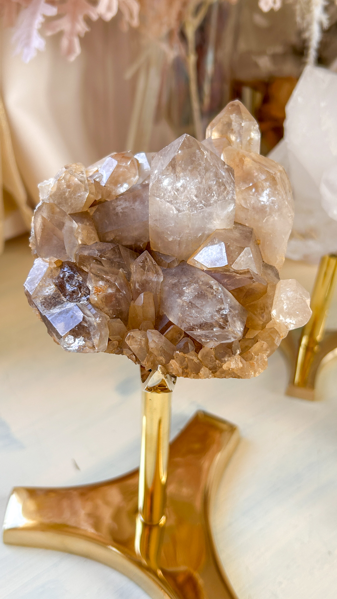 ブラジルより雷が落ちたスモーキーイエロー・ライトニング水晶 Thunder enlightningいかづちの啓示 - 画像 (6)