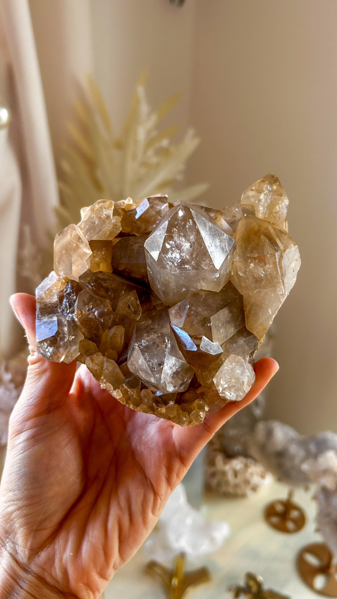 ブラジルより雷が落ちたスモーキーイエロー・ライトニング水晶 Thunder enlightningいかづちの啓示 - 画像 (3)