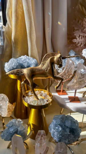 一点もの Amrita✧Vintage アメリカヴィンテージ・ミッドセンチュリー真鍮の可愛い小馬のユニコーン