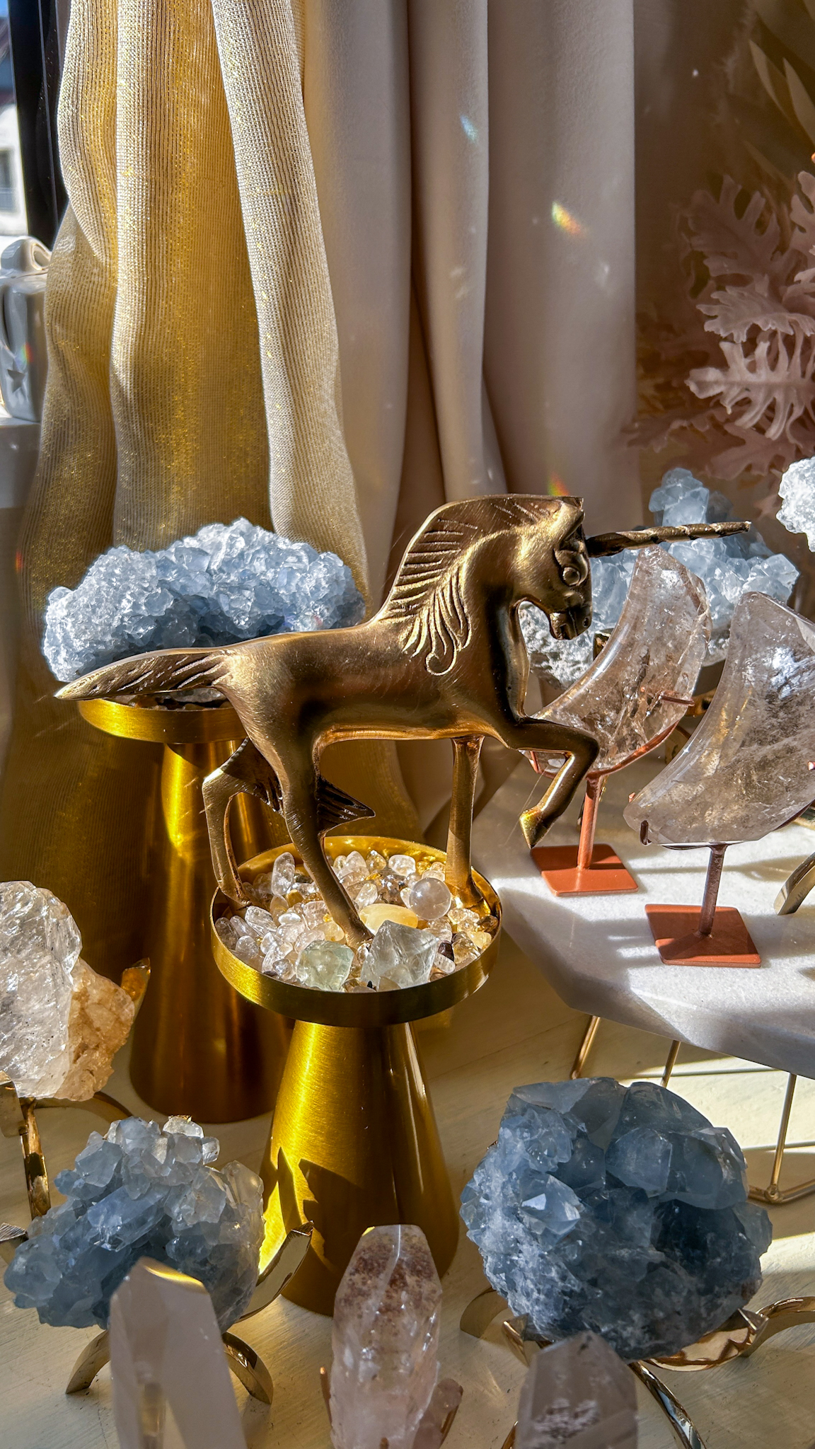 一点もの Amrita✧Vintage アメリカヴィンテージ・ミッドセンチュリー真鍮の可愛い小馬のユニコーン