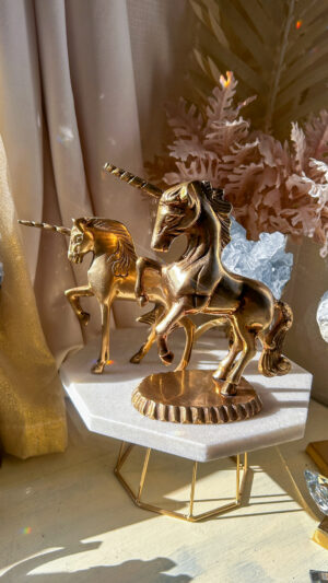 一点もの Amrita✧Vintage アメリカヴィンテージ・ミッドセンチュリー真鍮の立派な輝く片目のユニコーン